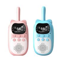 Walkie Talkies Recarregáveis para Crianças - 2 Unidades, Portátil, 0.5W, 3km de Alcance