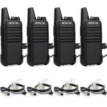 Walkie Talkies Retevis RT22 recarregável de longo alcance (pacote com 4)