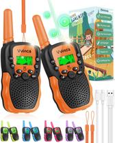 Walkie Talkies Vvinca Kids recarregável de 3 a 12 anos, alcance de 3 km Walkie Talkies Vvinca Kids recarregável de 3 a 12 anos, alcance de 3 km