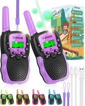 Walkie Talkies Vvinca para crianças de 3 a 12 anos, pacote com 2 lanternas Walkie Talkies Vvinca para crianças de 3 a 12 anos, pacote com 2 lanternas