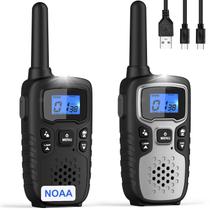 Walkie Talkies Wishouse M9 para crianças e adultos, pacote com 2 unidades