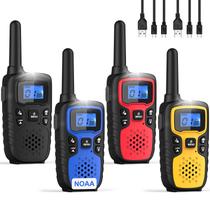 Walkie Talkies Wishouse M9 Recarregável de Longo Alcance, Pacote com 4