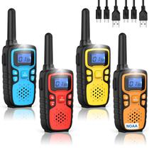 Walkie Talkies Wishouse M9 recarregável para crianças, pacote com 4 unidades, de longo alcance Walkie Talkies Wishouse M9 recarregável para crianças, pacote com 4 unidades, de longo alcance