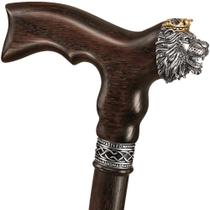 Walking Cane Asterom Leão de madeira feito à mão 91 cm