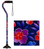 Walking Cane Nova Sugarcane com flores de Maui de quatro pontas Walking Cane Nova Sugarcane com flores de Maui de quatro pontas