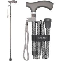Walking Cane Switch Sticks, grafite dobrável e ajustável Walking Cane Switch Sticks, grafite dobrável e ajustável