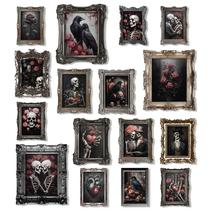 Wall Art 97 Decor, 16 peças de pôsteres de caveira floral gótica, 8 x 10 Wall Art 97 Decor, 16 peças de pôsteres de caveira floral gótica, 8 x 10