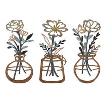Wall Arts ARTINME Metal Flowers Decoração de fazenda rústica Wall Arts ARTINME Metal Flowers Decoração de fazenda rústica