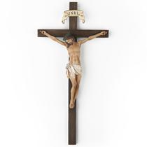 Wall Cross BC Crucifixo católico Jesus Cristo 25 cm feito à mão