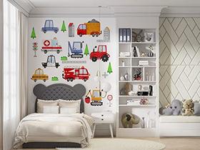 Wall Decals Car Kids Room Decor Wall Stickers Peel and Stick Truck Stickers Wall Decals for Girls Boys Boys Baby Nursery Room Nursery Decor Wall Decor Removable L Size (L, 710052022)