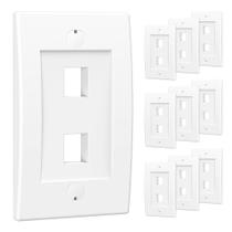 Wall Plate Cable Matters, pacote com 10 portas e 2 portas Keystone UL White Wall Plate Cable Matters, pacote com 10 portas e 2 portas Keystone UL White