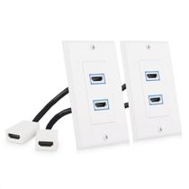 Wall Plate Cable Matters, pacote com 2 portas, 8K HDMI, branco Wall Plate Cable Matters, pacote com 2 portas, 8K HDMI, branco