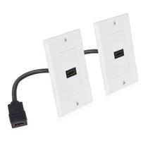 Wall Plate Cable Matters, pacote com 2 portas HDMI em branco 4K UHD