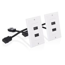 Wall Plate Cable Matters, pacote com 2 portas HDMI em branco 4K UHD