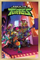 Wall Poster Trends International Nickelodeon Rise of The Teenage Mutant Ninja Turtles Group, versão emoldurada em ouro