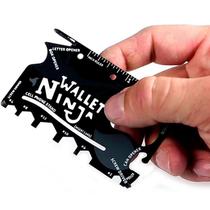 Wallet Ninja Cartão Multifuncional 18 Ferramentas em 1 - Thata Esportes