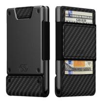 Wallet PROOF Slim Minimalist para homens RFID em couro e metal Wallet PROOF Slim Minimalist para homens RFID em couro e metal