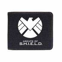 Wallet Shields Anime Characters Slim Bifold em couro PU