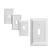 Wallplate DEWENWILS Toggle Metal Light Switch branco, pacote com 4
