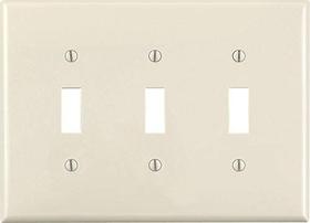 Wallplate Leviton 78011 3-Gang Toggle Device Switch, pacote com 10 Wallplate Leviton 78011 3-Gang Toggle Device Switch, pacote com 10