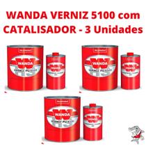 Wanda Kit Verniz 5100 PU com Catalisador com 3 Unidades