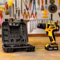 WAP Parafusadeira e Furadeira a Bateria BPF 12K3 Bivolt com kit de brocas e bits 13 Acessórios e Maleta WAP Parafusadeira e Furadeira a Bateria BPF 12K3 Bivolt com kit de brocas e bits 13 Acessórios e Maleta