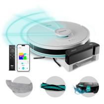 WAP Robô Aspirador de Pó WAP ROBOT W3000 Varre Passa Pano MOP Agenda Limpeza com Controle Remoto e APP