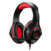 Warrior rama headset gamer usb+p3+p2 red led ph219