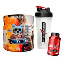 Warzone C/ Pump Matrix - 300g - Under Labz + Ômega 3 - 60 Cáps - Integral + Coqueteleira