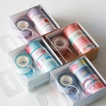 Washi Tape Fita Decorativa Linha Mini: Kit c/ Dispenser + 5 Fitas Mini 12mmx3m - BRW