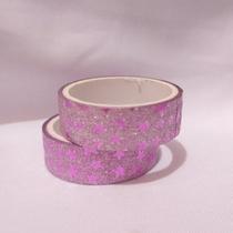 Washi Tape Glitter - Estrelas rosa Washi Tape Glitter - Estrelas rosa