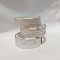 Washi Tape Glitter - Linhas prata