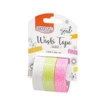 Washi Tape - Glossy - 15mmx3m - blister c/ 3un - BRW Washi Tape - Glossy - 15mmx3m - blister c/ 3un - BRW