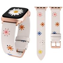 Watch Band Wearlizer Floral Leather para mulheres Apple 41/40/38/42 mm