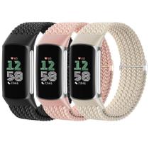 Watch Band Wizvv Braided Nylon, pacote com 3 unidades para Fitbit Charge