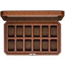 Watch Box ROTHWELL, organizador de estojos luxuosos de couro com 12 slots