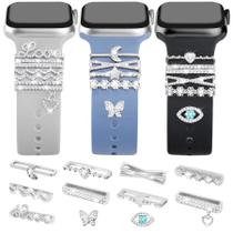 Watch Charms JR.DM Super Bling com anéis decorativos para iWatch