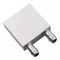 WATER BLOCK P/ PELTIER 40X40mm COR PRATA - RETANGULAR