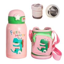 Water Bottle Térmica Com Canudo Copo Alça 500Ml Infantil