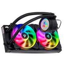 Water Cooler 240mm 2 Fan Rgb Led Processador Pc Cpu Gamer Radiador Resfriamento Liquido - Knup