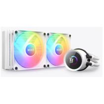 Water cooler 240mm nzxt kraken 240 rgb, display lcd, amd/intel, branco - rl-kr240-w1