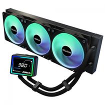Water Cooler ASRock Challenger 360 Digital, ARGB, 360mm, Com Display Digital, Intel-AMD, PWM, Preto, 90-ACLA36-BAAGA6