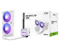 Water Cooler ASROCK PRO 240 White ARGB Branco 240MM Water Cooler ASROCK PRO 240 White ARGB Branco 240MM