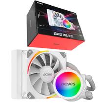 Water Cooler Branco Para Gabinete Cpu Gamer Sangue Frio 3 White Ghost Tdp 200W 120mm Com Led ARgb