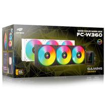 Water Cooler C3Tech Gaming Series FC-W360BKV2, 360mm, ARGB, Intel/ AMD - Preto Water Cooler C3Tech Gaming Series FC-W360BKV2, 360mm, ARGB, Intel/ AMD - Preto
