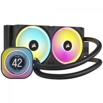 Water Cooler Corsair iCUE LINK H100i, 240mm, RGB, Com Display, Intel-AMD, Preto, CW-9061007-WW Water Cooler Corsair iCUE LINK H100i, 240mm, RGB, Com Display, Intel-AMD, Preto, CW-9061007-WW