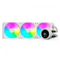 Water Cooler Gamer Kalkan Alpha 360 Argb Com Display Branco Preto