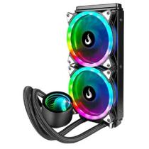 Water Cooler Gamer Rise Mode Rgb Intel/Amd Preto Fan Duplo