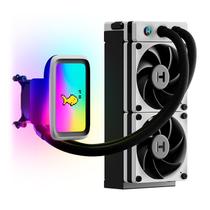 Water Cooler Hyte Thicc Q60, Display IPS, RGB, 240mm, Preto e Branco, FAN-HYTE-Q60-BW
