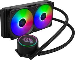 Water Cooler Kmex Wac6 240mm 2 Coolers Preto Intel e amd LED Multicolor